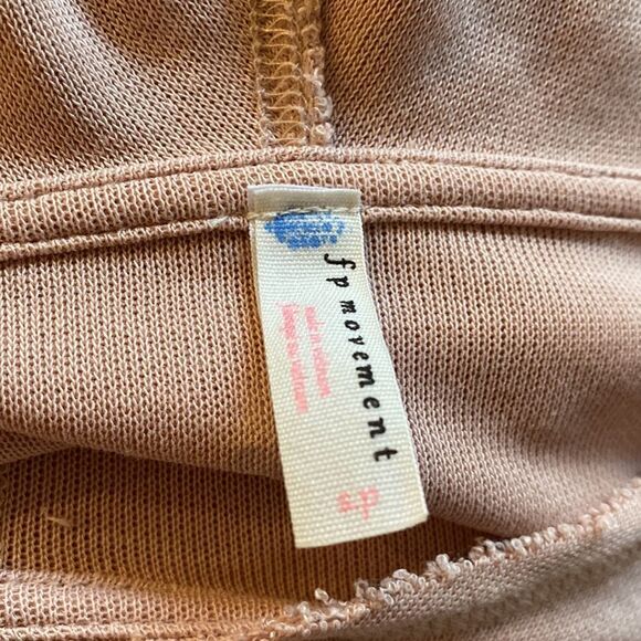 Free People Movement Ojai Crop pink Hoodie Womens Sz S/P excellent pre owned - Picture 7 of 10